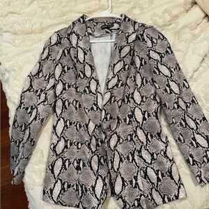 Snakeskin Print Women's Blazer